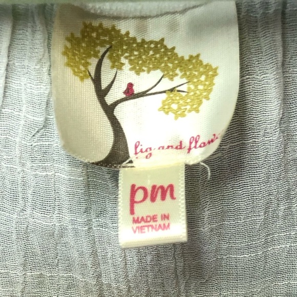 Anthropologie Fig and Flower Multicolored Embellished 3/4 Sleeve Blouse PM - Picture 7 of 14